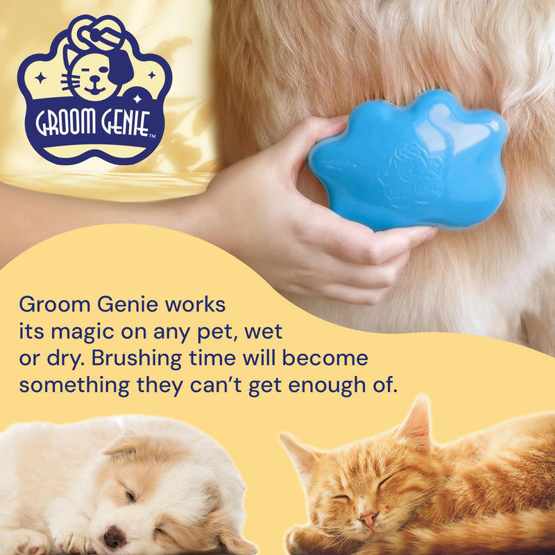 Large 5" Dog Pet Hair Massaging Brush Grooming Tool for Cats Dogs Long or Short Hair Royal Relief Blue - PawsPlanet Australia