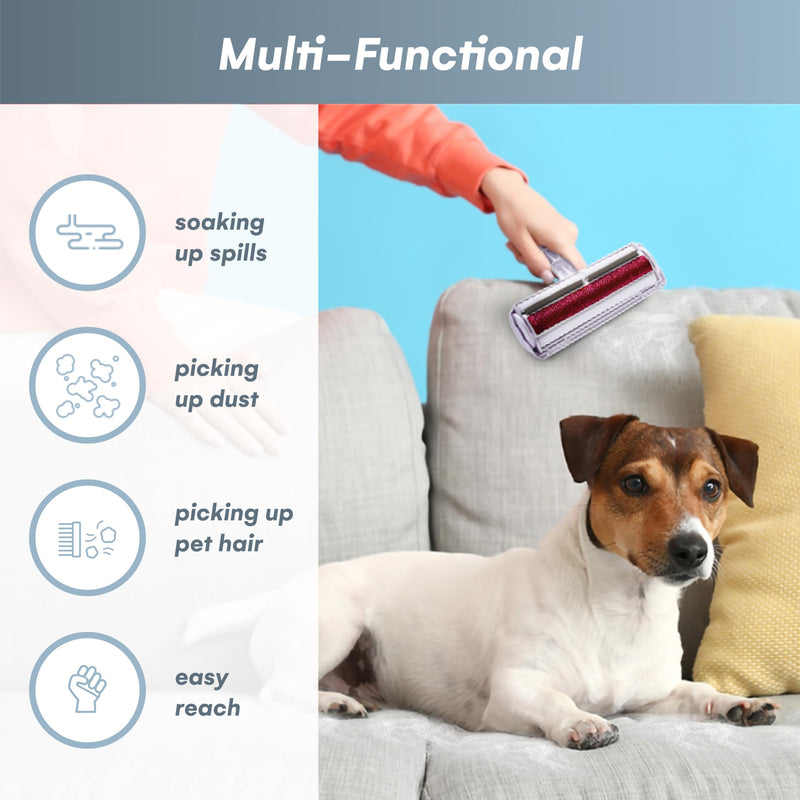 EasyGleam Reusable Lint Roller for Pet Hair - Dog and Cat Fur Remover - Removal Tool for Furniture, Couch, Carpet, Car Seats, Clothes or Bedding - Easy to Use - Red, Dog Hair Roller - PawsPlanet Australia