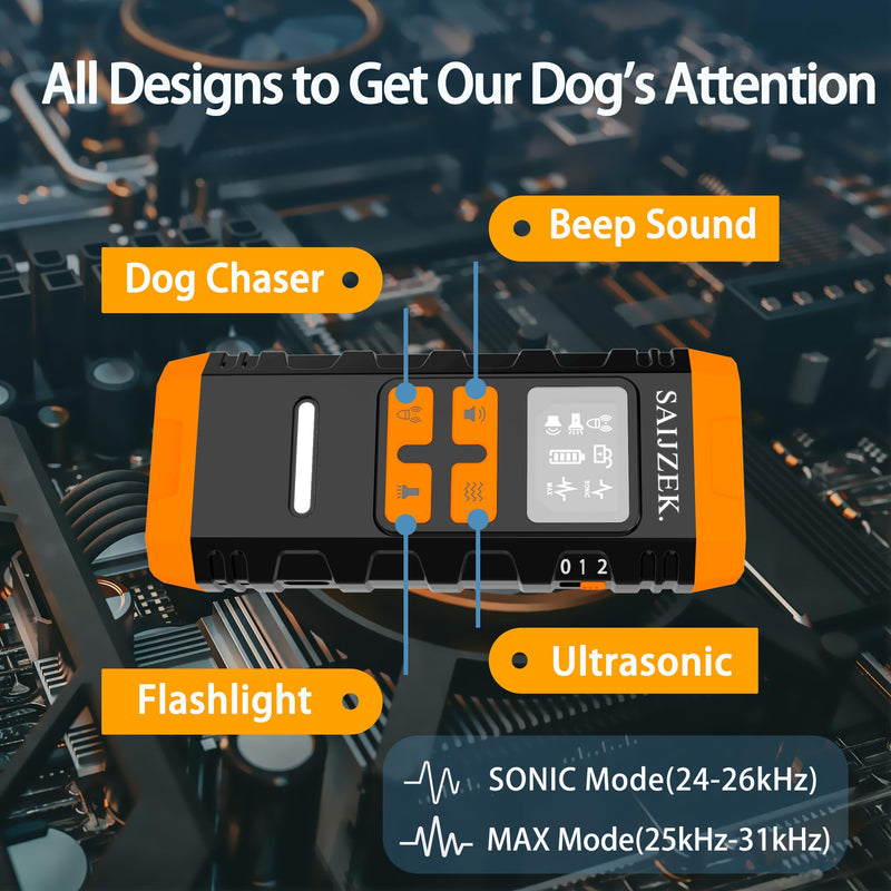 Ultrasonic Dog Trainer G3, Anti-Barking Device for Dogs, 2025 Upgraded Sonic Bark Deterrent, 5-in-1 Handheld Discipline Training Tool to Stop and Control Barks, Bad behaviors Black-G3 - PawsPlanet Australia