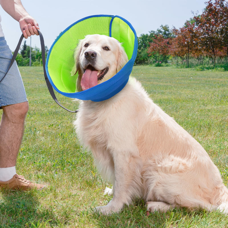 Pet Recovery Collar for Dogs, Soft L Size Recovery Dog Cone Collar, Adjustable Breathable Protective Neck Collar for Large Dogs After Surgery, Prevent Licking Wound Protection