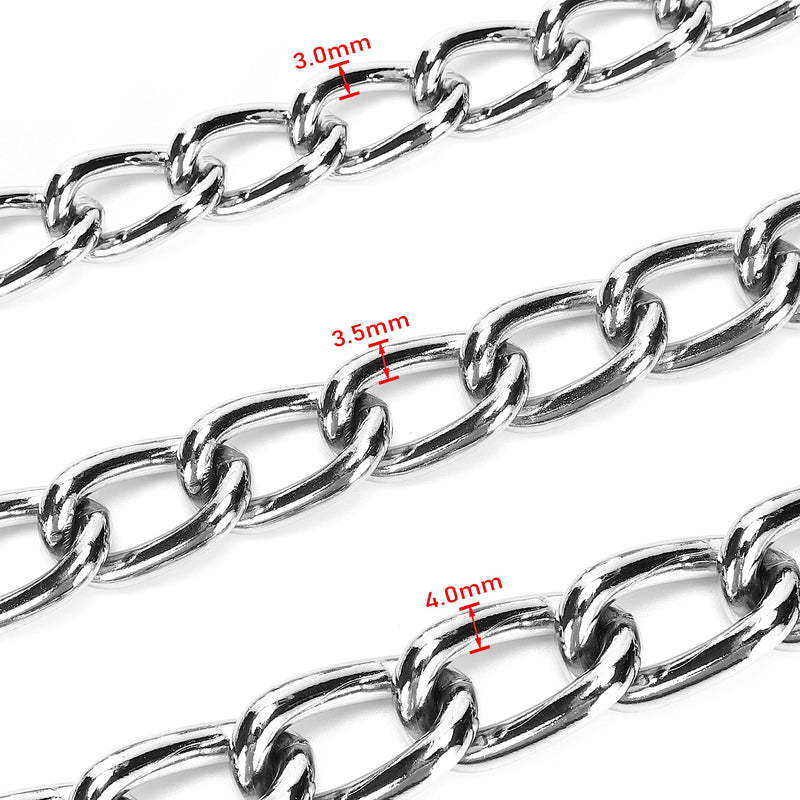 SGODA Metal Chain Heavy Duty Dog Leash, Chew Proof Dog Leash with Soft Handle for Large & Medium Size Pets Walking(4 ft. x 3.0 mm Blue) 4 ft. x 3.0 mm - PawsPlanet Australia