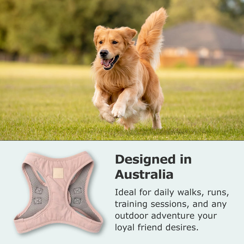 FuzzYard Life Step in Dog Harness | Size XS | Stylish Premium Cotton Design in Soft Blush Perfect for Everyday Walks Extra Small - PawsPlanet Australia