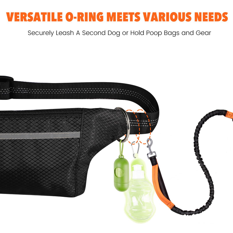 Hands Free Dog Leash with Lightweight Sports Waist Pack, for Small,Medium,Large Dogs (8–120 lbs), Reflective Heavy Duty Bungee Leash with Your Dog, Running,Walking,Hiking(Green) green - PawsPlanet Australia