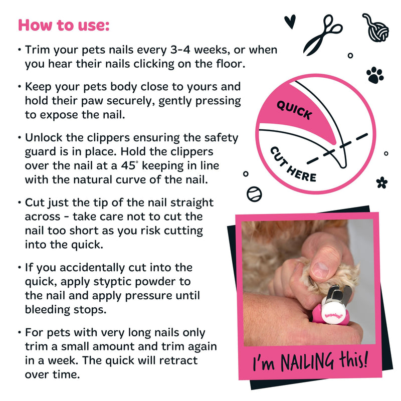 BUGALUGS Dog nails clippers & Cat Nail Clippers - Nail Trimmer with Safety Guard & Dog Nail File. Suitable for Pets, Dogs, Puppy, Cats, Kitten Nails & Claws. Pet Grooming Supplies (Small to Medium) Small to Medium