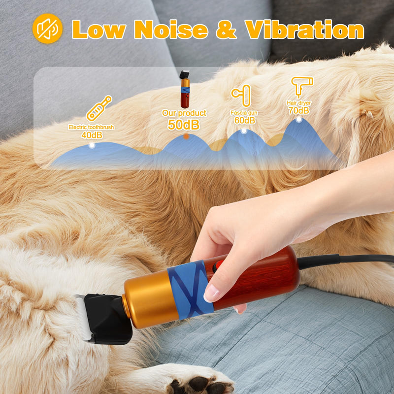 Dog Shears,Plug-in Electric Pet Shaving and Grooming Kit,200W 10ft Sheep Shears Includes 2 Blades, Low Noise & Vibration Design for Dogs Cat Goat,Perfect Dog Clippers for Families with Pets - PawsPlanet Australia