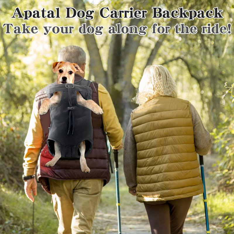 Dog Carrier Backpack, Legs Out Easy-Fit Dog Front Carrier Adjustable Breathable Pet Bag Double Shoulder Backpacks for Travel Hiking Walking Cycling Outdoor Use Black-Large Large - PawsPlanet Australia