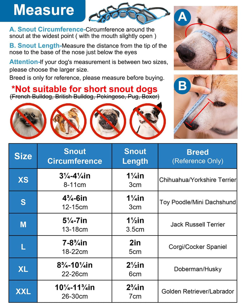 Soft Muzzle S and Muzzle S Set for Small Dogs to Prevent Biting and Chewing - PawsPlanet Australia