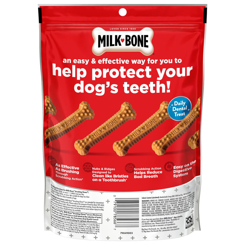 Milk-Bone Brushing Chews Original Chicken Flavor Daily Dental Dog Treats, Large, 8.1 Oz. Bag (Pack of 5) 0.51 Pound (Pack of 5) - PawsPlanet Australia