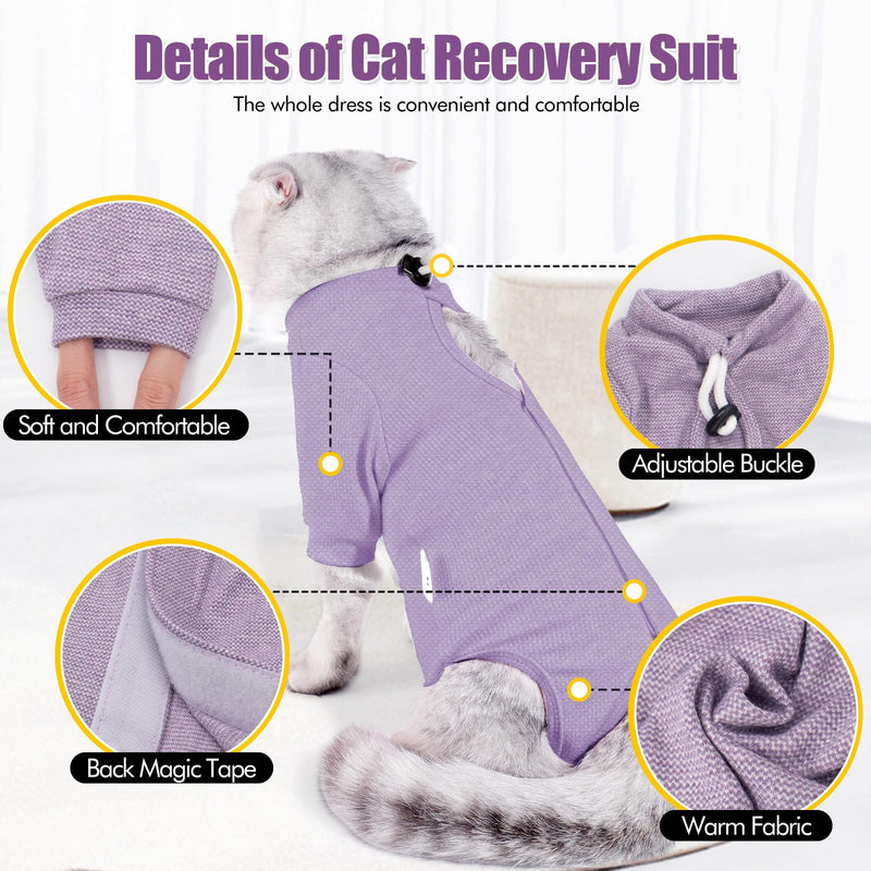 2 PCS Cat Recovery Suit Female, Cat Surgery Recovery Suit for Spay Abdominal Wounds Anti Licking, Surgical Recovery Suit Bodysuits - PawsPlanet Australia