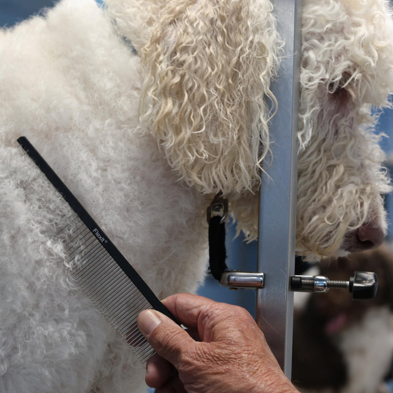 FlexIt Dog Grooming Comb - Perfect for Use with FlexIt Flexible Slicker Brush for Dogs - Built for Poodles, Golden Doodles, Huskies, Retrievers, and Labradoodles (Comb Only) Comb Only