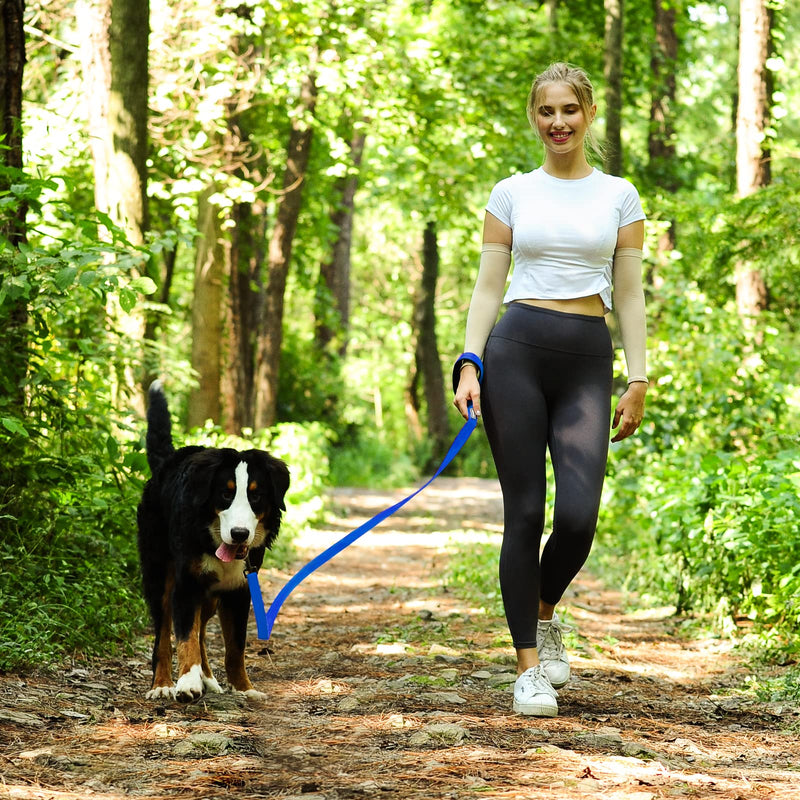 VIVAGLORY Dog Leash Dailyx Pet Leash with Soft Padded Handle for Training & Walking, Heavy Duty & Double Layer Nylon for Pet Puppy, 5ft x 1in, Blue Leash (5 ft. x 1 in.) - PawsPlanet Australia