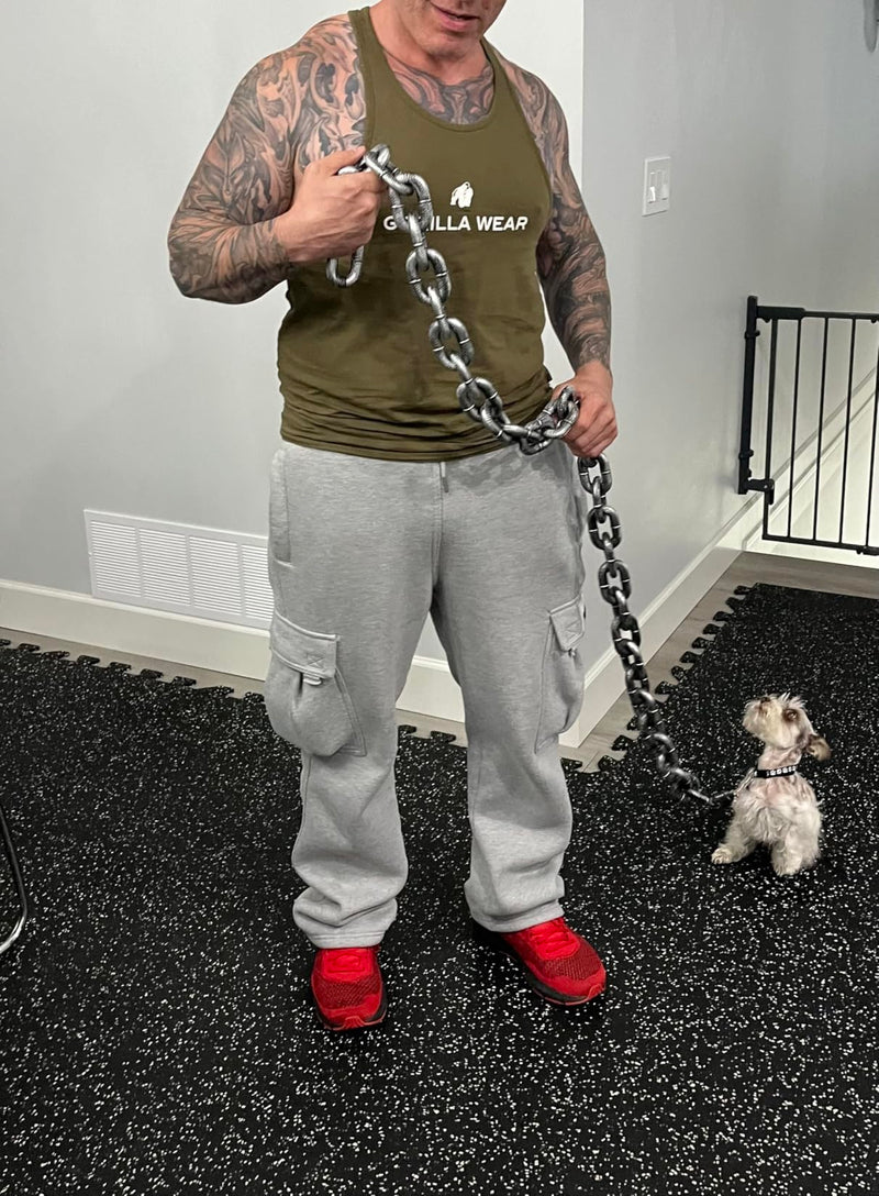 Funny Big Dog Chain Leash - Fake Iron Chain, Plastic, Comes with Puppy Collar - Chihuahua, Poodle, Papillon - PawsPlanet Australia