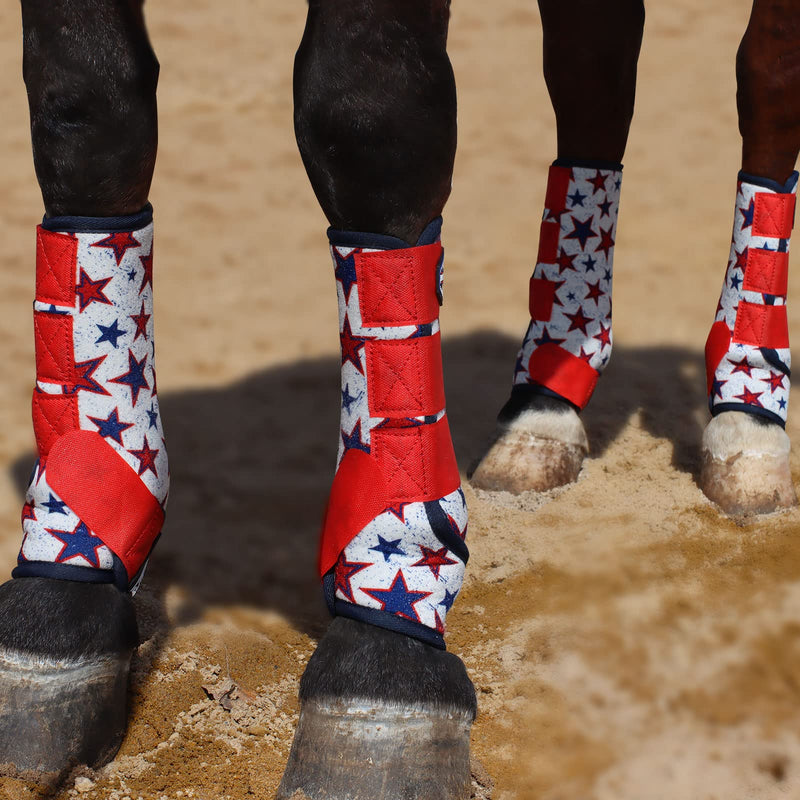 Harrison Howard Horse Sport Medicine Front Shock-Absorbing Boots All-Round Lower Limb Protection & Support Sport Boots Athletic Boots Perfect for Endurance Training and Performance Dream Star M Medium - PawsPlanet Australia