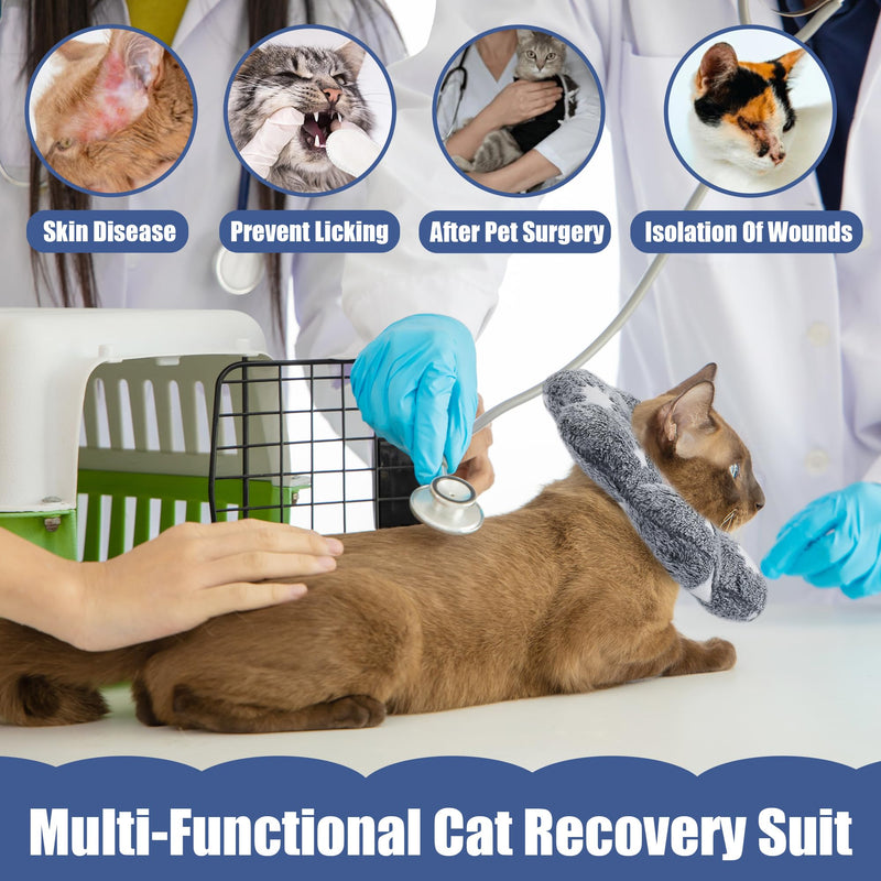 MABOZOO Adjustable Cat Cone Collar Glow in The Dark, Pet Recovery Collar Elizabethan Collar for Kittens Cats After Surgery, Pet E Collar Neck Cone After Surgery for Small Animal Stop Licking(L) L - PawsPlanet Australia