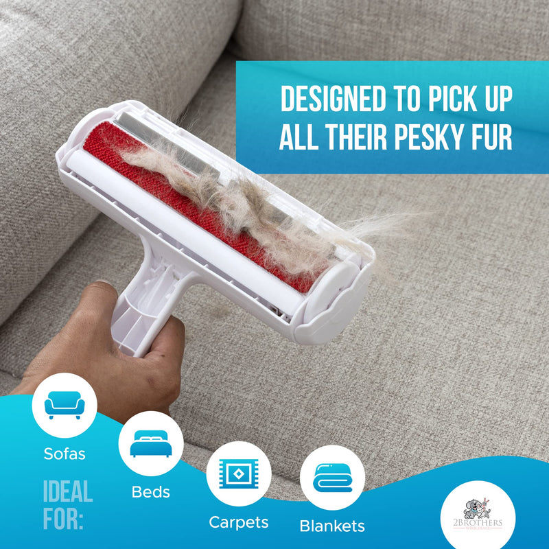 Couch Pet Hair Removal Tool and Roller - Reusable, Easy-to-Clean Dog Hair Remover for Couch and Car, No Batteries or Mess, Ideal for Cat Hair Too Blue - PawsPlanet Australia