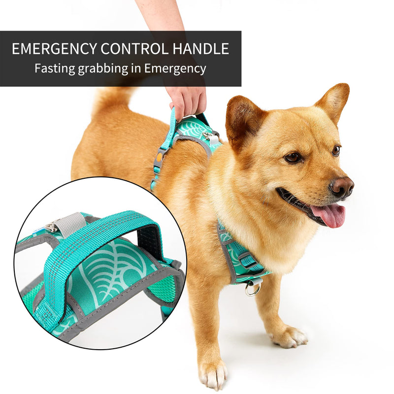 No Pull Dog Harness Adjustable Reflective Adjustable Breathable Vest Soft Mesh Padded Pet Harness with Metal Leash Hooks Easy Control Handle for Small to Large Dogs Medium - PawsPlanet Australia