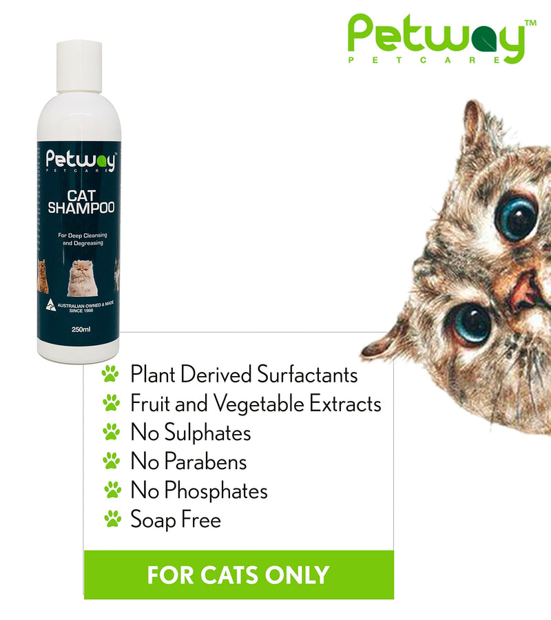 Petcare Cat Shampoo, Anti Dandruff Shampoo for Deep Cleanse & Degreasing, Removes Excess Oils, Dirt and Dandruff, pH Balanced, Parabens & Sulfates Free, Cruelty Free, 8.5 Fl Oz (250ml) 250.0 Grams