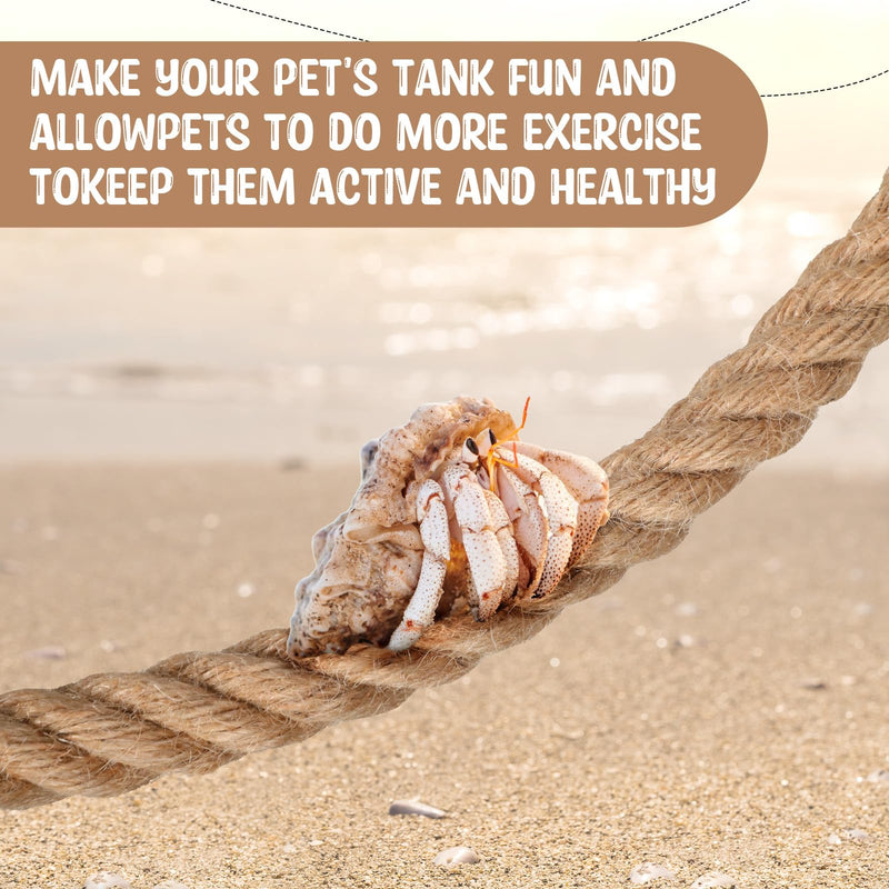 Hermit Crab Toys 23.6 Inch Hermit Crab Climbing Jute Rope Ladder with Hooks Hermit Crab Toys Reptile Tank Terrarium Accessories Habitat Decor for Hermit Crab Lizards Geckos Snakes - PawsPlanet Australia