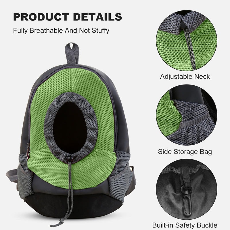 PETCUTE Pet Carrier Backpack Dog Carrier Backpack pet travel backpack Airline Approved pet carrying bag Outdoor Biking, Hiking M Green - PawsPlanet Australia