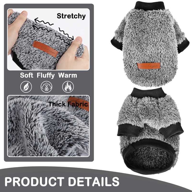 Dog Sweater Yikeyo Small Dog Sweater Pet Dog Clothes Dog Sweater Soft Thickening Warm Pup Dogs T-Shirt Winter Puppy Sweater for Small Dogs Male Female Chihuahua Sweater (S, Black) - PawsPlanet Australia