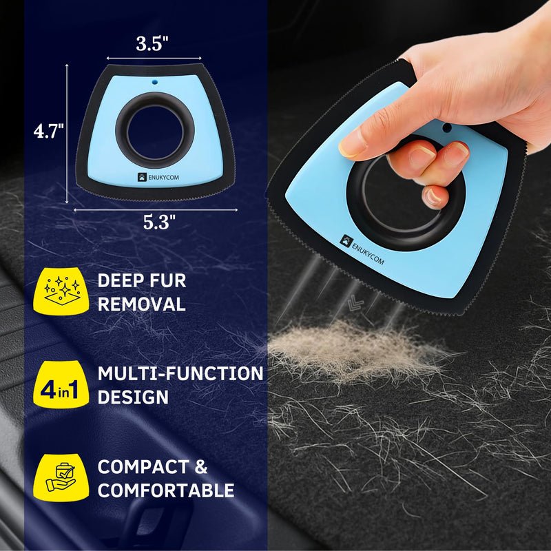 Pet Hair Removal Tool for Car Detailing – 2025 Upgrade Dog Hair Remover for Car Auto, Couch, Carpet & Furniture – Reusable Pet Hair Scraper for Car Interior & Upholstery - PawsPlanet Australia