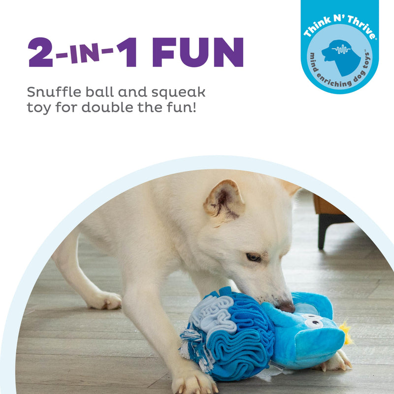 Outward Hound Nina Ottosson Stuff N' Snuffle Plush Snuffle Ball Dog Puzzle, Elephant, Blue - PawsPlanet Australia