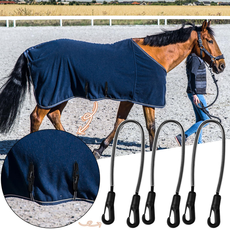 4 Pcs Horse Blanket Straps Adjustable Elastic Tail Strap with Double Ended Clips Stretchy Horse Blanket Leg Straps Replacement Elastic Legs Strap,16 inch - PawsPlanet Australia