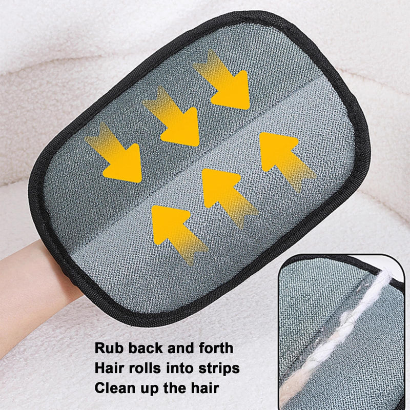 2Pcs Pet Hair Removal Glove for Cats & Dogs, with 2Pcs Toothbrush, Upgraded Five-Finger Electrostatic Pet Hair Gloves, Washable Reusable Pet Hair Remover Tool for Clothing, Couch, Carpet, Car Seat Black - PawsPlanet Australia