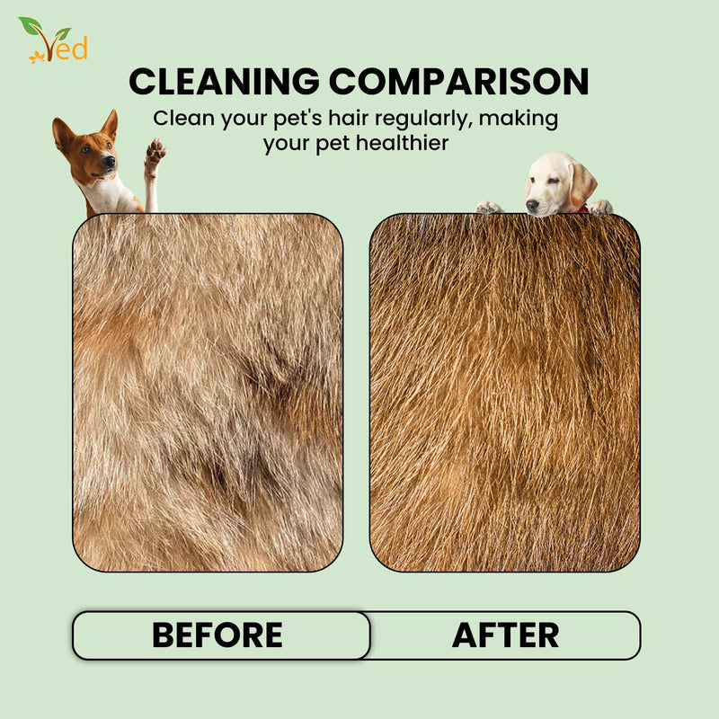 Ved Flea Brush for Dogs - Fine Tooth Pet Hair Removal Comb - Self-Cleaning Flea Brush for Cat - Cat Flea Combs for Indoor Cats - Grooming Brush for Long Haired Dogs - Flea Comb That Kills Fleas - PawsPlanet Australia