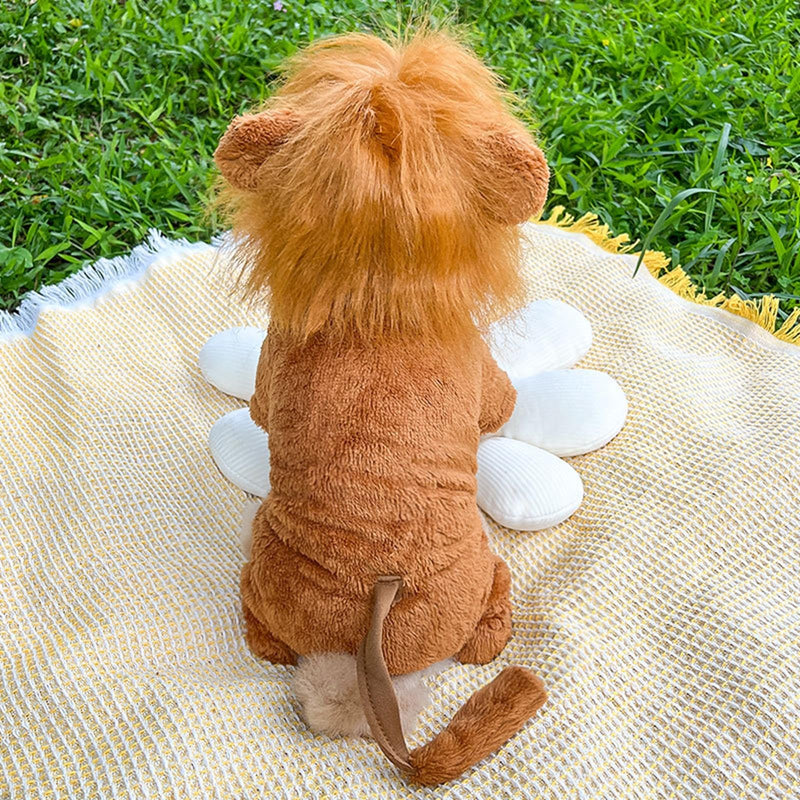 Lion Mane for Dogs Realistic Lion Mane Wig Dog Lion Mane Costume Funny Pet Lion Costume for Halloween (Lion Mane Costume, Medium)