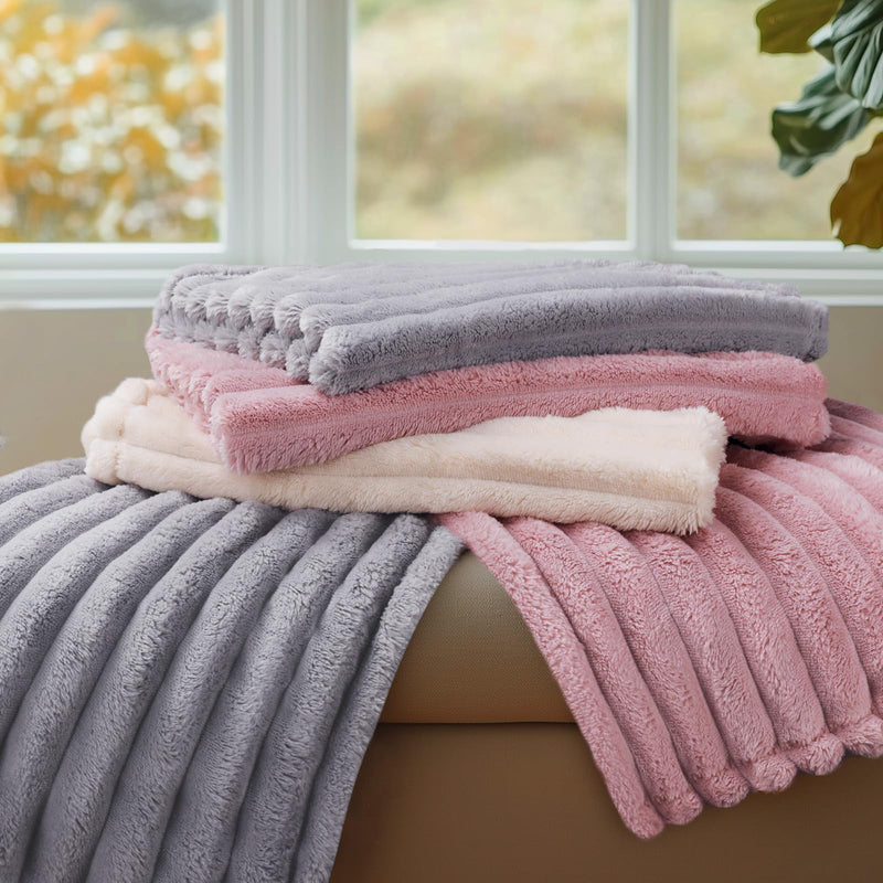 LINENLUX 1 Pack 3 Soft Fleece Dog Blanket for Pet Washable Warm Cat Puppy Fluffy Calming Flannel Beige Medium 30x20 inches (pack of 3) - PawsPlanet Australia