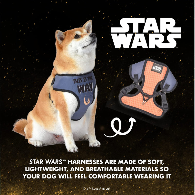 STAR WARS for Pets The Mandalorian: Mandalorian Dog Harness | D Ring Pet Harness for Medium Dogs - PawsPlanet Australia