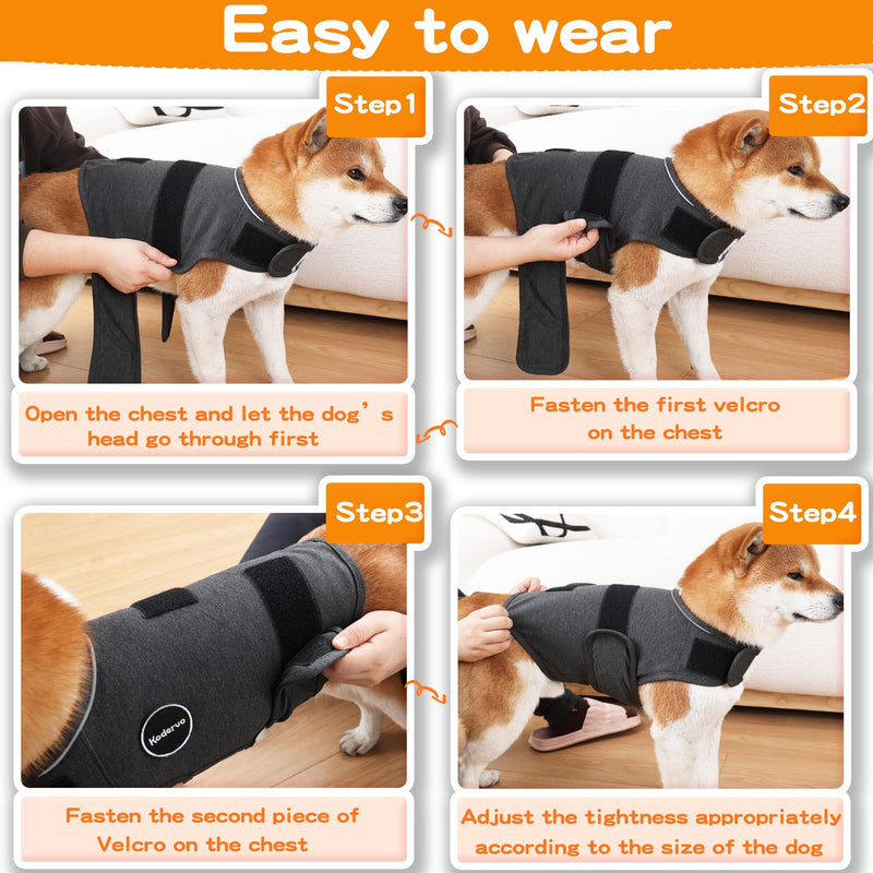 Dog Anxiety Jacket, Skin-Friendly Dog Calming Shirt - Dog Coat for Thunder, Fireworks, Vet Visits and Separation - Keep Pet Calm Without Medicine & Training, Anti Anxiety Vest for Dogs Small Light Grey - PawsPlanet Australia