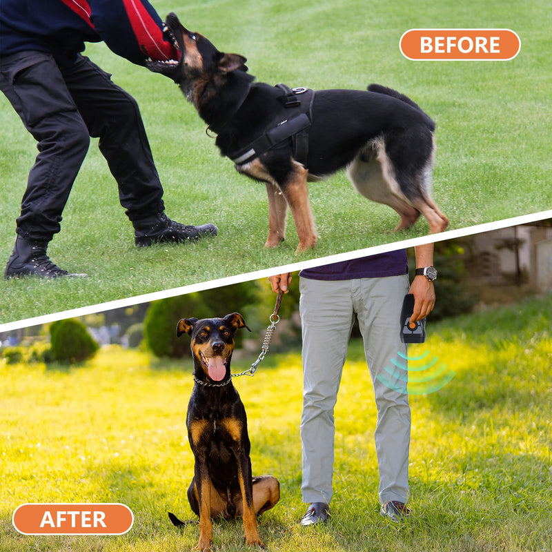 Dog Bark Deterrent Devices, Rechargeable Anti Barking Device for Dogs, Train Your Pet to Stop Bad Behavior Without Hurting it, with LED Light and Rechargeable Battery, Indoor and Outdoor Use - PawsPlanet Australia