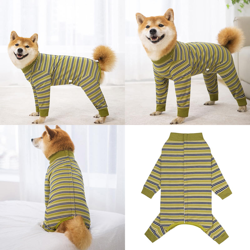 Warm Long Sleeve Pet Outfit Pet Surgical Bodysuit Soft Polyester Coat for Small to Media Breeds Safe Fabric