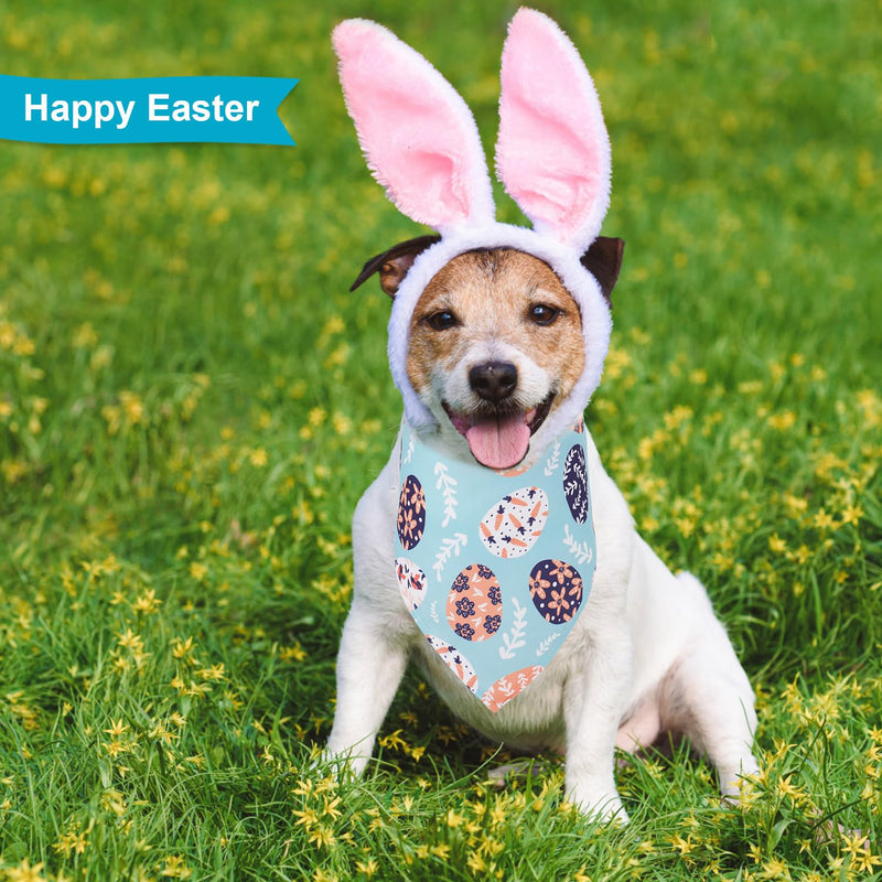 4pcs Easter Dog Bandana, Rabbit Easter Egg Pattern Easter Dog Scarf Triangle Bibs Pet Kerchief Bandana for Dogs Cats Holiday Festival - PawsPlanet Australia