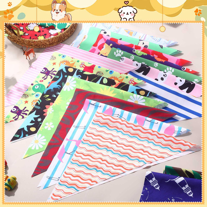 Wesiti 100 Pcs Dog Bandanas Bulk Winter Pet Bandanas Colorful Triangle Scarf Scarf Bib Kerchief Set Adjustable Dog Bibs Washable Birthday Gift for Small Medium Large Dogs Accessories - PawsPlanet Australia