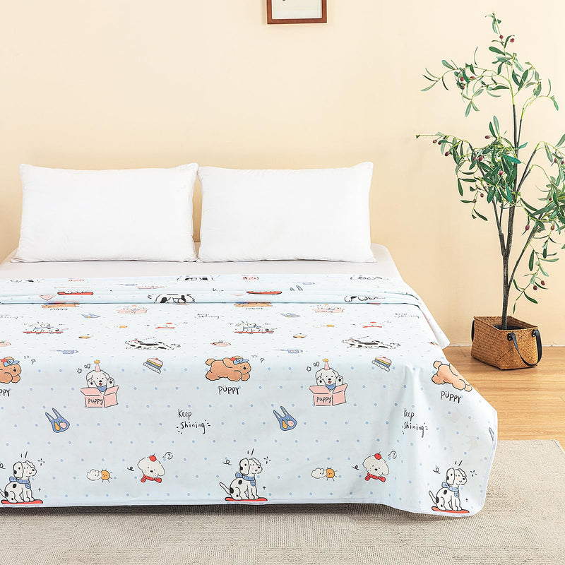 WenBags Waterproof Dog Bed Cover 70 * 78 Inches Throw Size,Pet Hair Resistant Reversible Couch Cover Mattress Protector,Leakproof Bed Liner/Sheet/Blanket for Adults Elderly Pets (Cute Dogs, 70 * 78) 70*78 Cute Dogs - PawsPlanet Australia