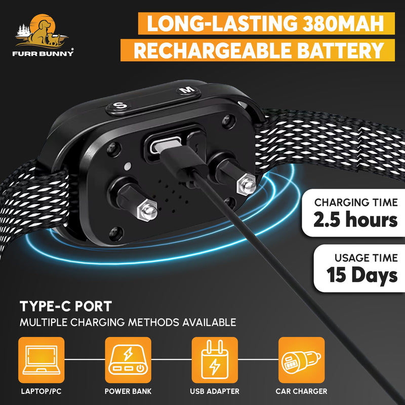 2026 Upgraded Intelligent Dog Bark Collar for Medium & Large Dogs (20 LBs-110 LBs)- Beep, Vibration & Safe Static Shock, 7 Sensitivity Levels Adjustment - Stops Excessive Barking (No Remote) Medium to Large Dog (With Shock)