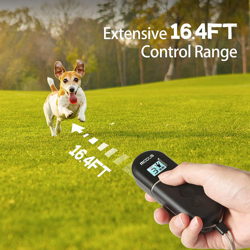MODUS Ultrasonic Dog Barking Control Device,3 in 1 Sonic Bark Deterrent with LED Light Dog Training Tool&Behavior Aids, Rechargeable Anti Barking Device, Barking Silencer for Dogs(Indoor & Outdoor) Black - PawsPlanet Australia
