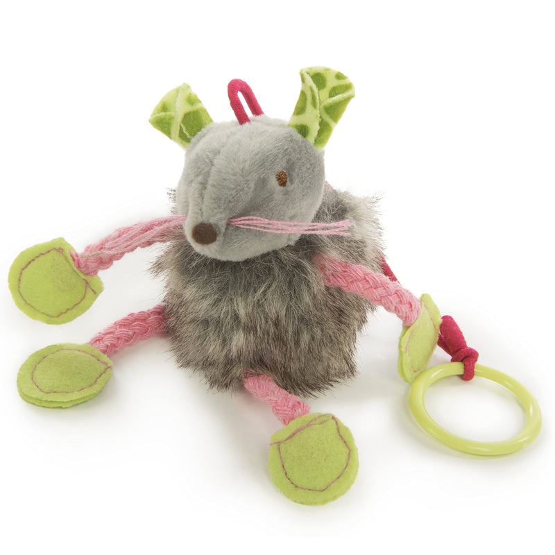 SmartyKat Bouncy Mouse Bungee Dangler Plush Cat Toy - Randomly Selected Color, One Size - PawsPlanet Australia