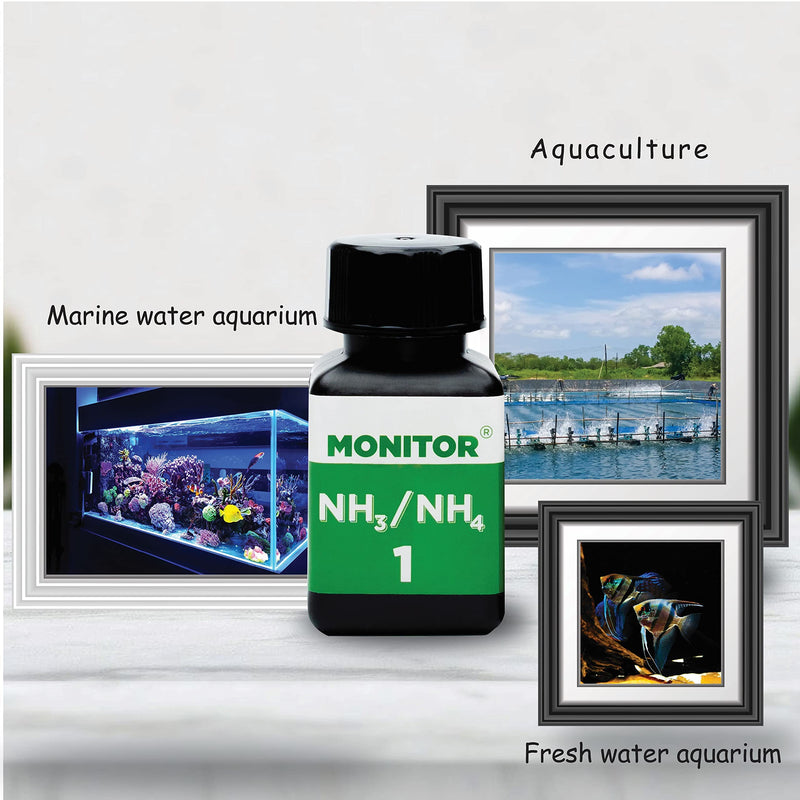 Monitor Ammonia Test KIT (150 Tests) - Monitor Aquarium and aquaculture Water Quality - PawsPlanet Australia