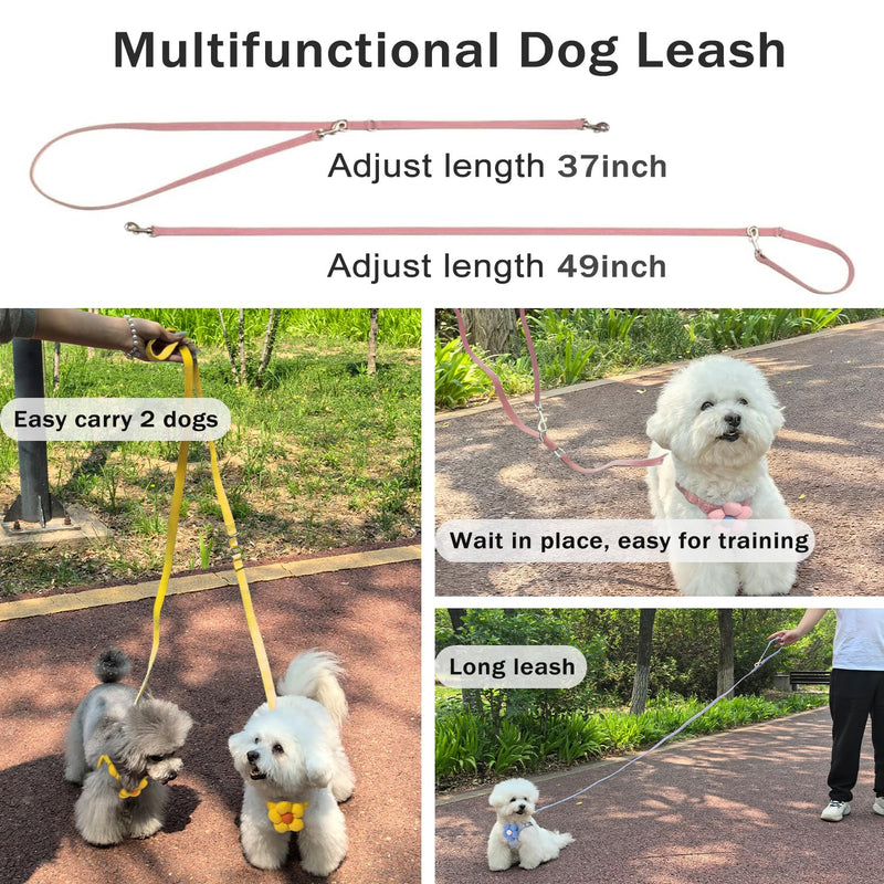 No Pull Dog Harness and Leash Set for Small Sized Dog Training; Puppy Harnesses with Multifunction Dog Leash, Soft Adjustable No Choke Escape Proof Pet Harness for Small and Medium Dog (Pink XXS) Pink - PawsPlanet Australia