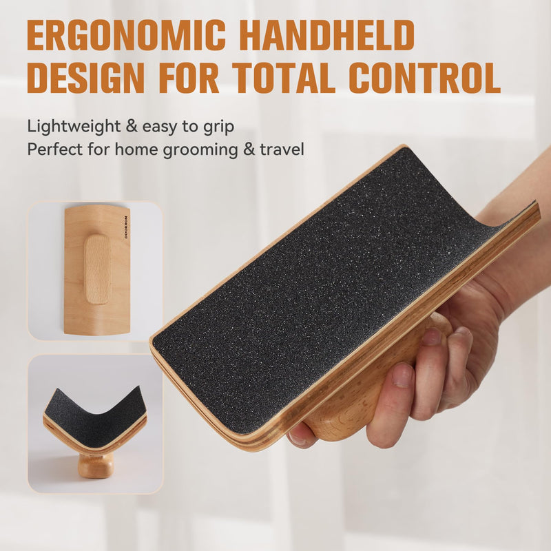 Handheld Dog Scratch Pad for Nail Grinding - Portable Dog Nail File with Curved Surface & 2 Replacement Sandpapers, Effective Grooming Tool for Dogs (M) M