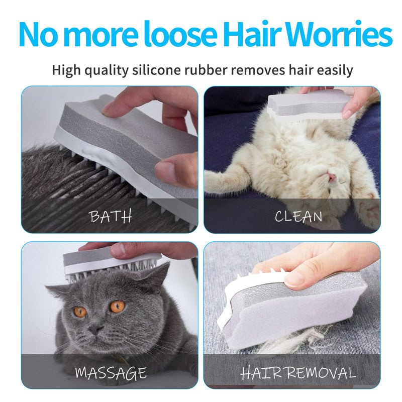 Mooncat Cat Grooming Brush - For Shedding, Long or Short Haired Cats, Removes Mats, Tangles, and Loose Fur - Massage Comb for Indoor Kittens - PawsPlanet Australia