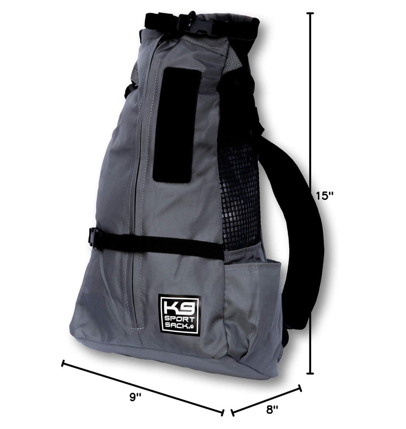 K9 Sport Sack Trainer - X-Small, Iron Gate - Ideal for Dogs with 9-12” Back Length - Backpack-Style Training Carrier - Meant for Quick, Non-Strenuous Activities Extra Small - PawsPlanet Australia