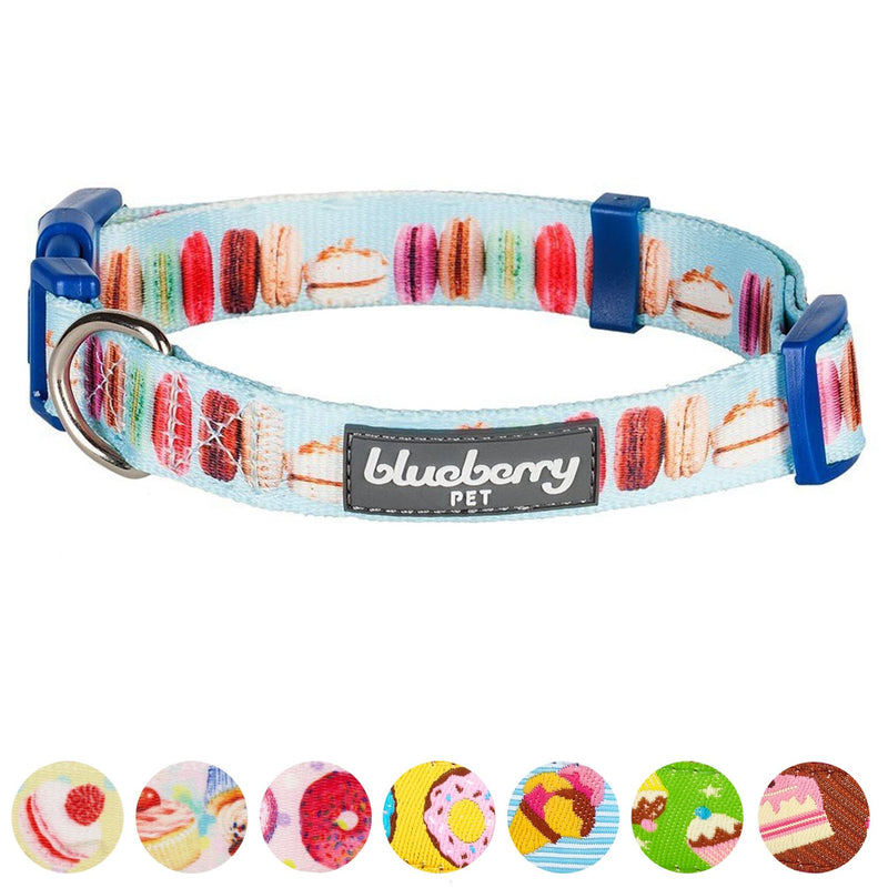 Blueberry Pet Essentials The Ultimate Macaroon Cake Adjustable Dog Collar, Small, Neck 12"-16" - PawsPlanet Australia