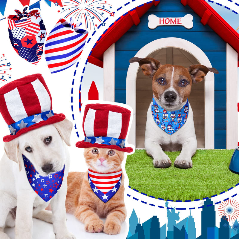 Sadnyy 40 Pcs Veteran Day Dog Bandana Bulk Memorial Patriotic American Flag Star Stripe Adjustable Bandana for Dogs 4th of July Puppy Kerchief National Independence Red White Blue USA Pet Scarf(L) L - PawsPlanet Australia