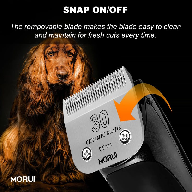 Pet Dog Grooming Clipper Replacement Blade?Detachable Ceramic Blade?Compatible with Most Andis,Oster A5 Wahl KM Series Clippers Size 30 Cut Length 1/50"(0.5mm) 30#