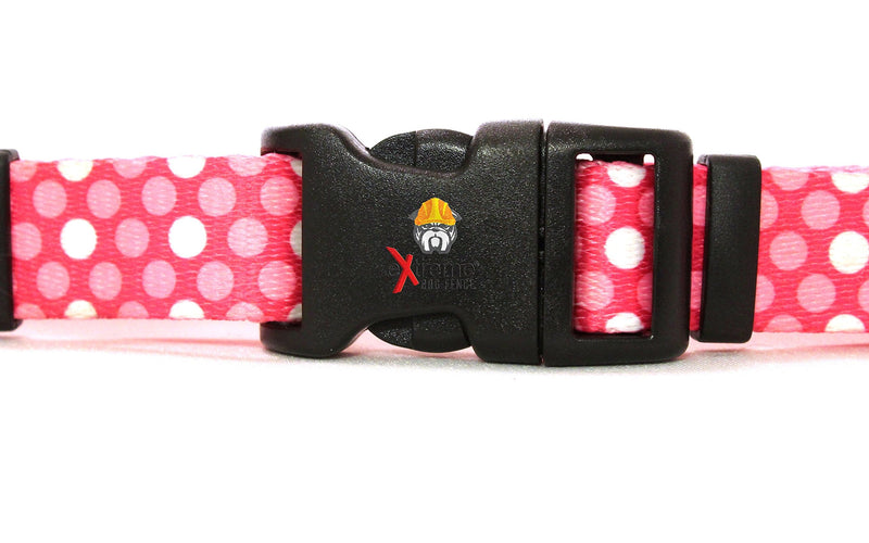 Medium Pink Dots Replacement Containment and Training Dog Collar Strap with RFA-67 Batteries - Compatible with Most PetSafe In-Ground Fence, Wireless Fence Receiver, and Training Collars (Bundle 2)